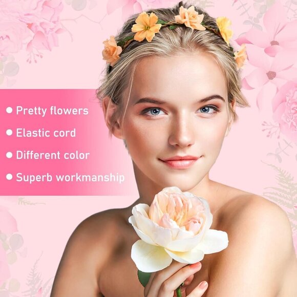 Multicolor Flower Headbands Women Gift Festival Wedding Party Accessories main image 4